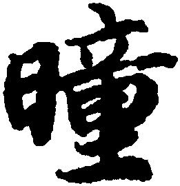 曈字笔画图片